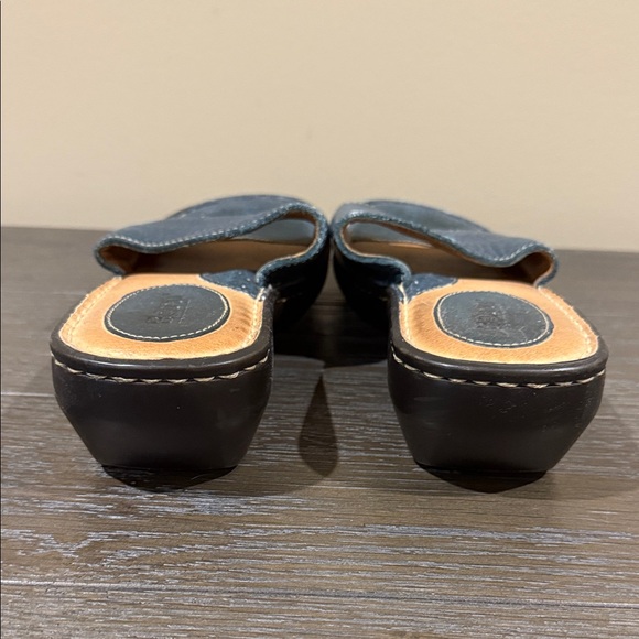 Born Blue Leather Mules - Picture 3 of 6